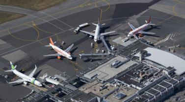 vue aérienne de l'aéroport de Nantes